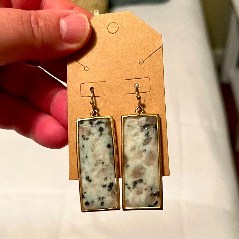 Rectangle Dangling Earrings